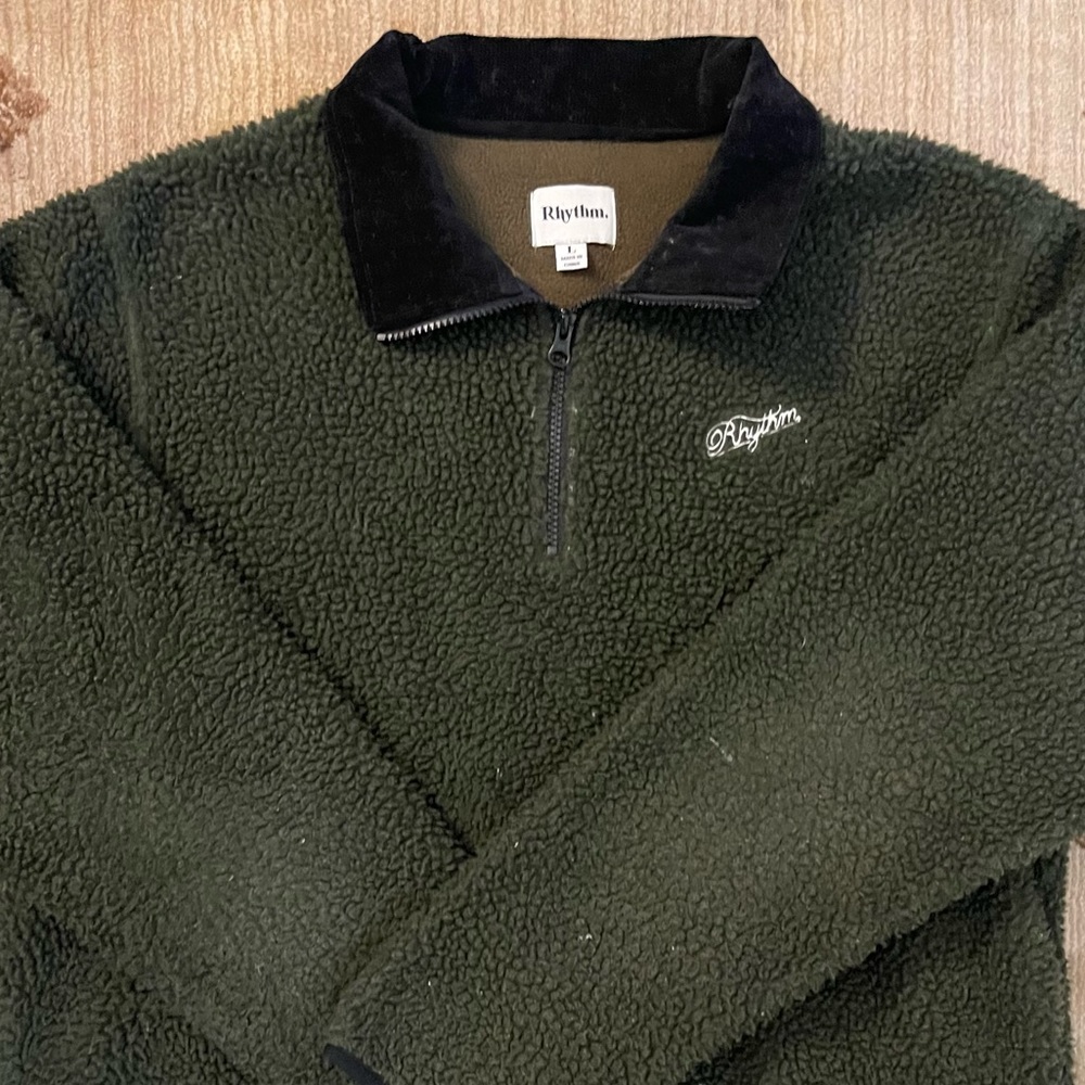 Rythym Green Fleece Quarter-Zip | L